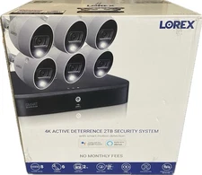 LOREX TD8712R8D6-E Set of 6 4K Security Surveillance Cameras 8 MP and 2TB DVR