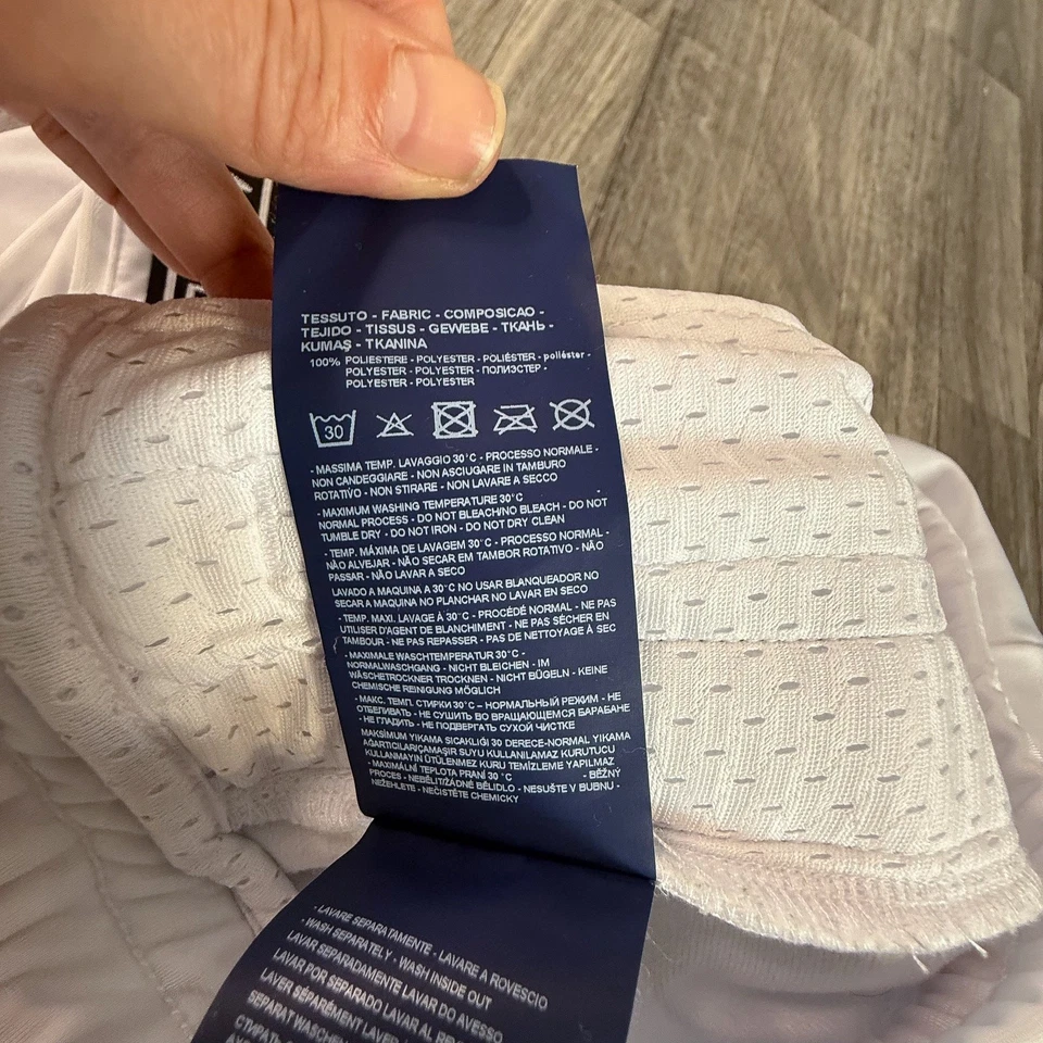 Pantalones deportivos ARMAni EXChange blancos con logotipo lateral dobladillo a presión rojo para hombre raros Foto 4 de 4