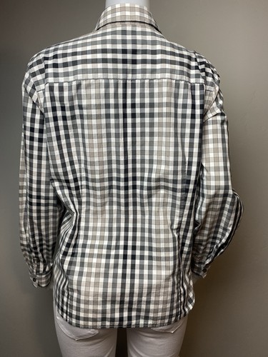 F. Foxcroft Wrinkle Free Shirt 16 Plaid Blouse Long Sleeve Collared Button - Picture 5 of 9