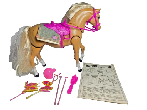 Vintage 1993 Barbie High Stepper Walking Horse Accessories Instructions Works!