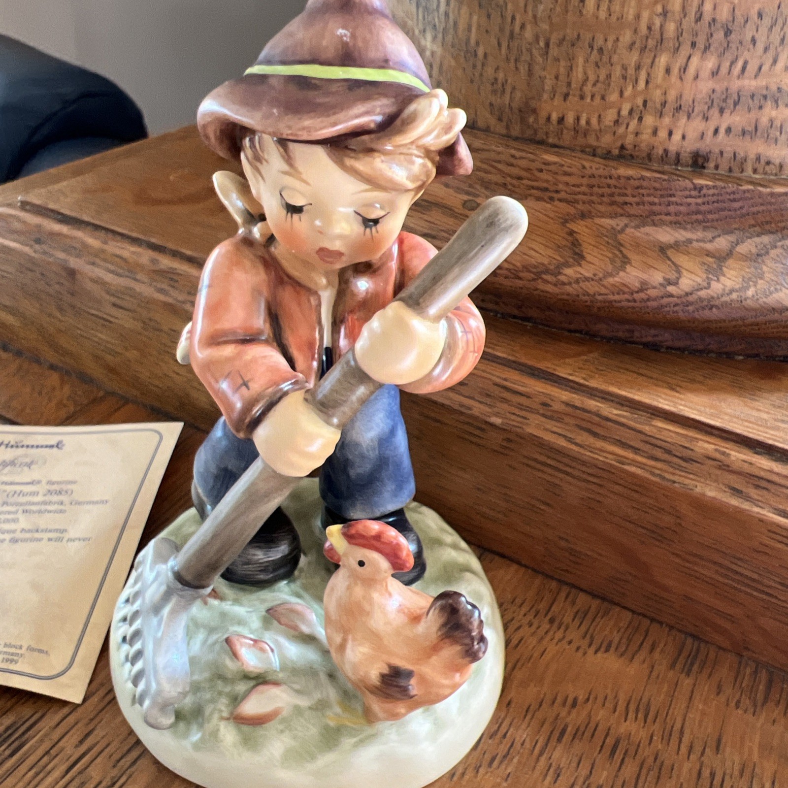 Hummel Goebel Porcelain Little Farm Hand Boy Figurine 1497 2085 4.75 inches
