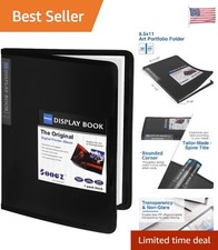 Customizable 30-Pocket Binder for Artwork Photos - 8.5x11 Portfolio