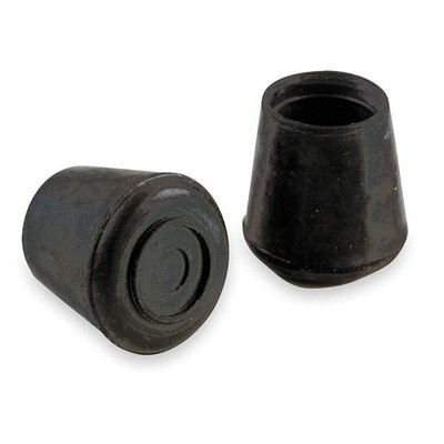 Grainger Approved 6J573 Protective Leg Tips,Slip-On,Round,PK24 6J573