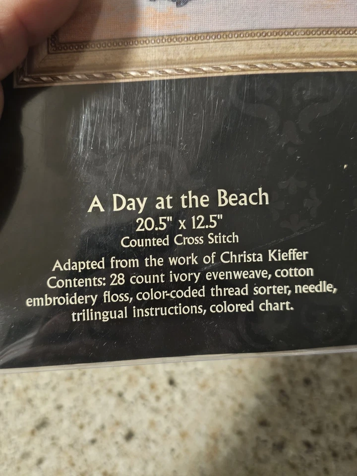 Bucilla Heirloom Collection A Day At The Beach Counted Cross Stitch Kit 45435 - Image 2 of 4