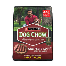 Purina Dog Chow Complete Adult Beef Flavor Dry Dog Food Kibble Beef – 44 lb. Bag 0.74 per pound