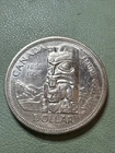 1958 Canada British Columbia - "Totem Pole" Silver Dollar Popular Design