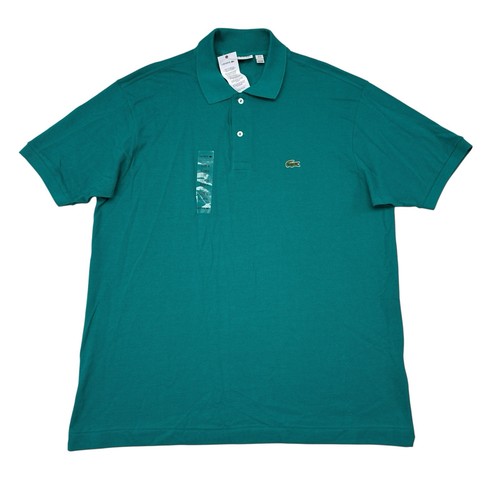 Polo Lacoste uomo taglia XL verde manica corta maglia cotone casual nuova