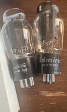 Match Pair Nos RCA 5U4G ST BIG BOTTLE Globe Rectifiers Black Plates 5u4