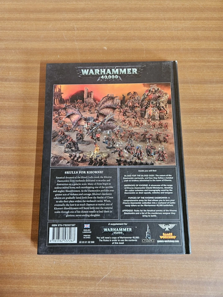 CODEX KHORNE DAEMONKIN ARMY BOOK WARHAMMER 40K 2015 GAMES WORKSHOP CHAOS - Image 2 of 4