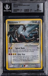 2005 Pokemon Rayquaza Gold Star EX Deoxys Holo #107 BGS 9 MINT