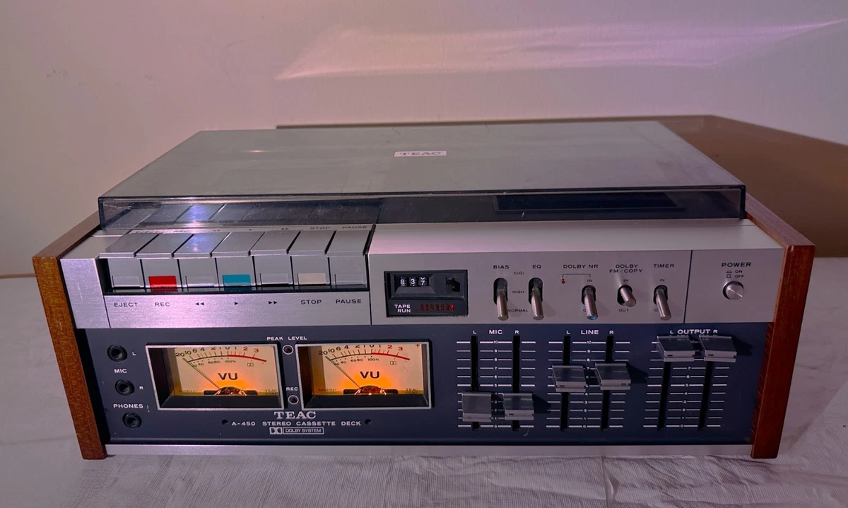 Platine Cassette TEAC V80 – 3 Têtes, Courroies Neuves – Vintage 1981