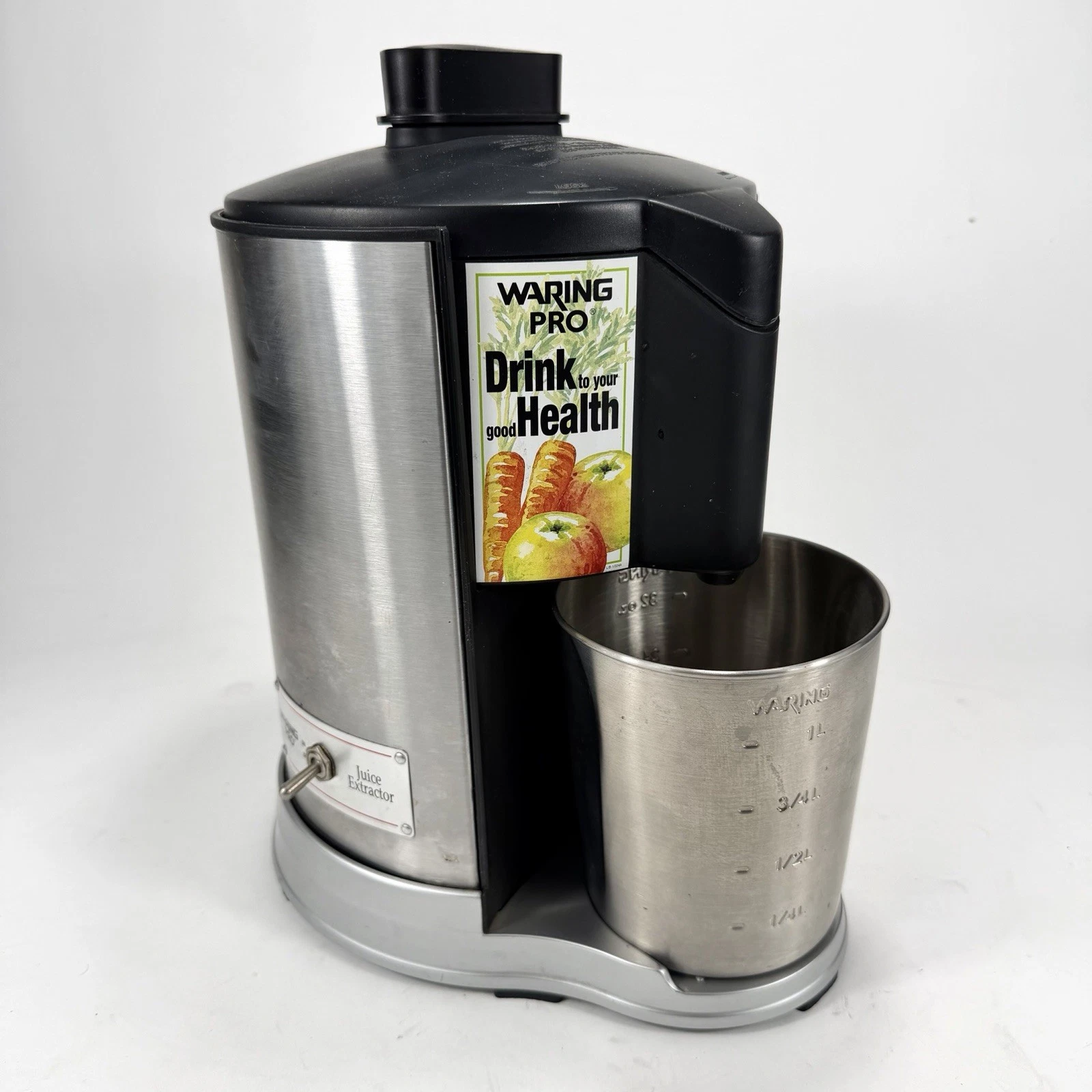 Waring Pro JEX328 Juice Extractor 400W Stainless Steel Healthy Lifestyle WORKS