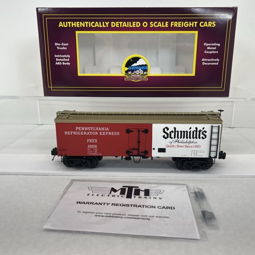 MTH Premier 20-94487 Schmidt’s of Philly 36’ Woodsided Beer Reefer O NEW #20058 - Picture 2 of 15