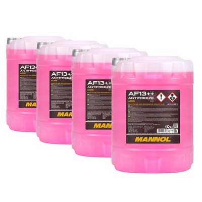 Kühlerfrostschutz 40 Liter (4x10) MANNOL Antifreeze AF13++ (-40 °C) 4015 rot