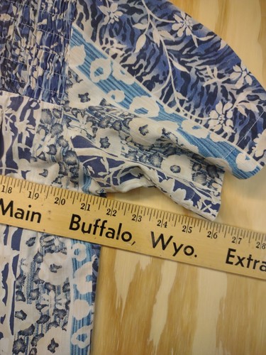 Vtg Red Ants Pants Music Festival Shirt Women's Med Blue Floral Short Sleeve1256 - Picture 6 of 7