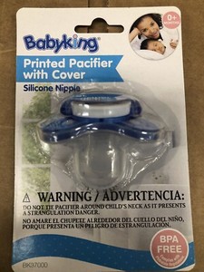 New Blue Baby King Soft Silicone Pacifier W Cover 0 Months Bpa Free Tete Bebe Ebay