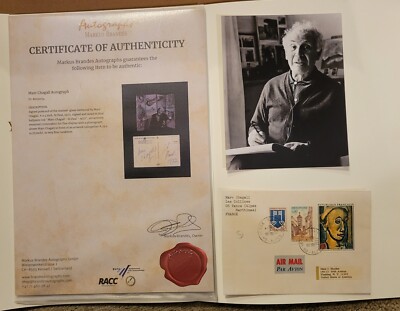 Autograph Marc Chagall * HAND SIGNED* Stained-Glass Memorial