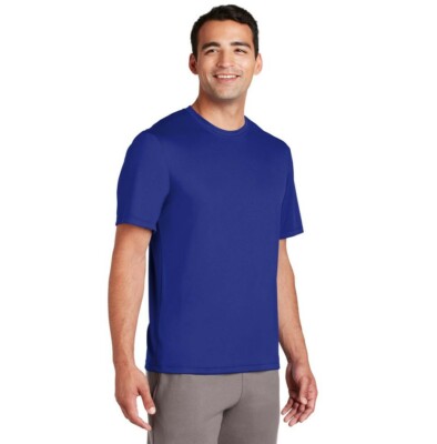 Hanes Cool Dri Fit Mens Crew Neck Gym T-Shirt Royal Blue XXL