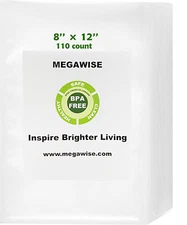 Vacuum Sealer Bags (8''X 12''-110Pcs) for Food Freshness Preservation, BPA Free 