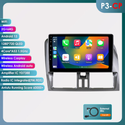 64GB Für Volvo XC60 2014-2017 9'' Autoradio Android 13 Carplay GPS Navi WIFI BT