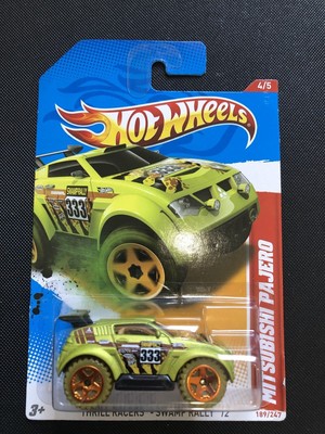 2012 Hot Wheels Thrill Racers Swamp Rally 4/5 Mitsubishi Pajero 189/247 (B9)