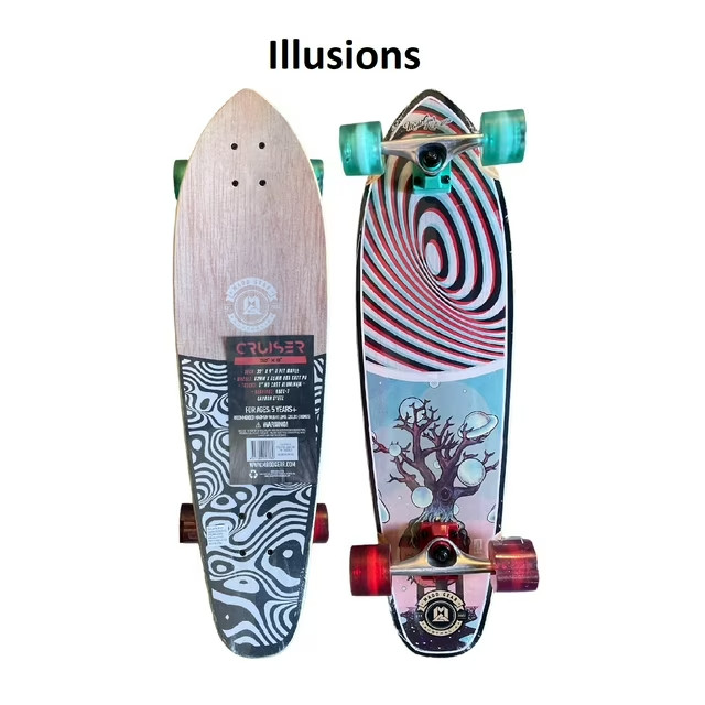 MADD GEAR 32"X9" 8 PLY MAPLE COMPLETE CRUISER SKATEBOARD, IL