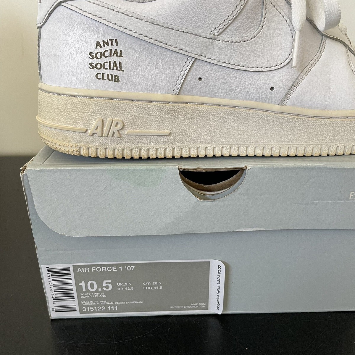 anti social social club x nike air force 1