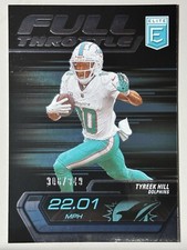 Tyreek Hill 2024 Donruss Elite Full Throttle /349 Black Foil Miami #1 Dolphins