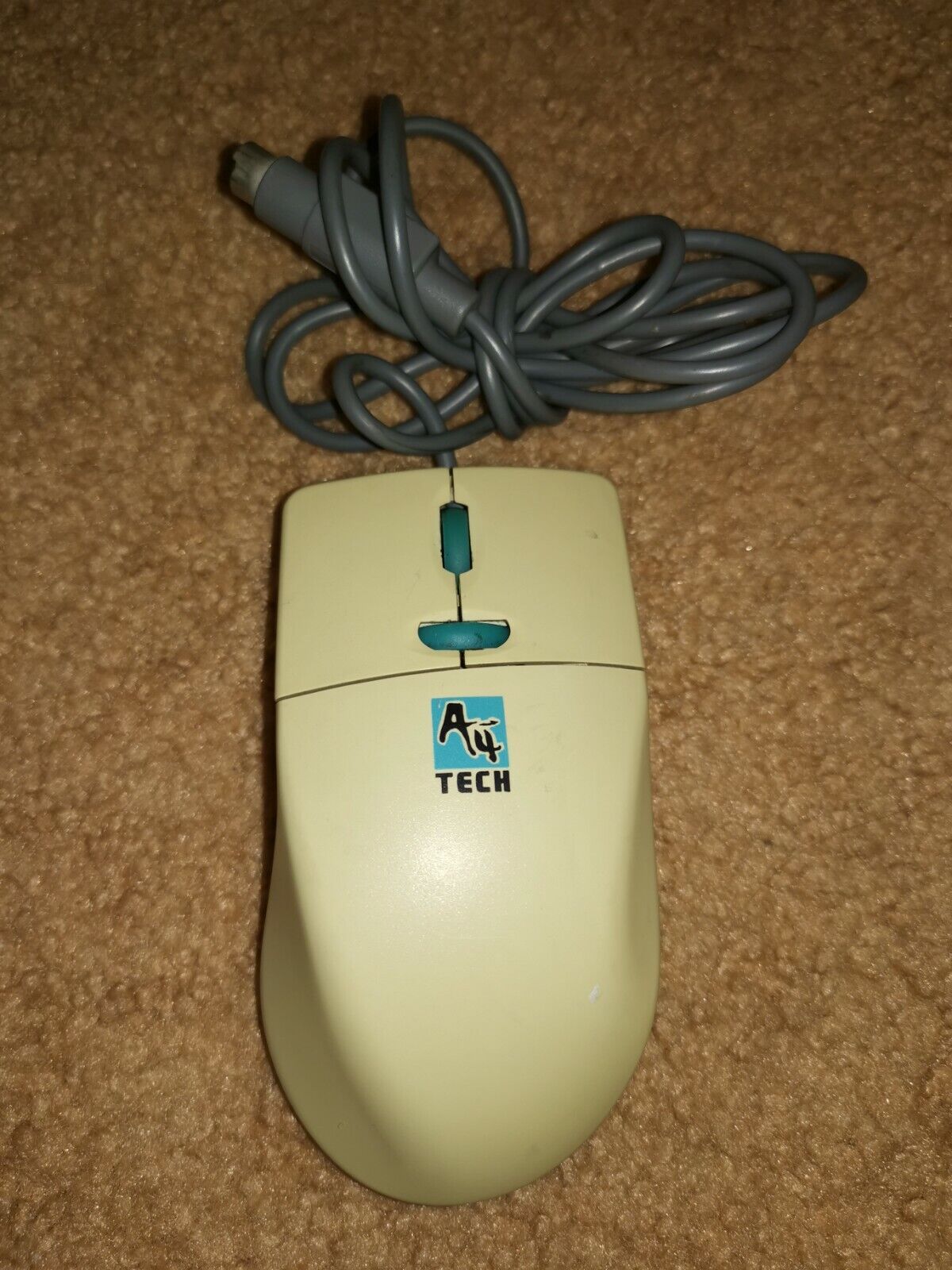 Retro A4 Tech 3 Button Rollerball PS/2 PC Computer Mouse.