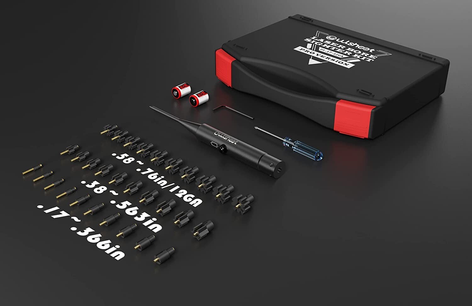 Professional Laser Bore Sight Kit Multiple Caliber, Upgraded Green Bore