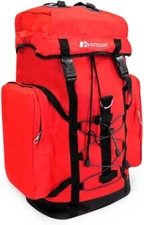 Everest Hiking BackPack, Red Hydration Pack, One Size 48L 25in