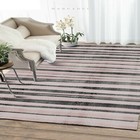 3D Pink Gray Stripes NAO2447 Game Rug Mat Elegant Photo Carpet Mat Fay