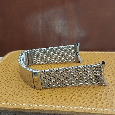 19mm JB Champion USA Stainless Steel Mesh nos 1960s Vintage 19mm JB Champion USA Stainless Steel Mesh nos 1960s Vintage