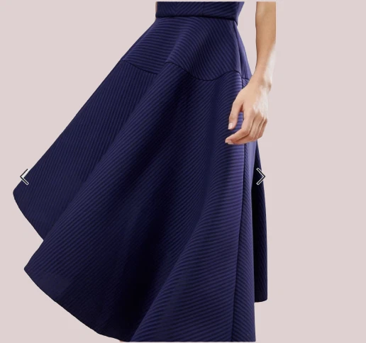 City Goddess Asymmetric Textured Midi Dress Blue UK 10 LN013 NN 06 - Image 4 of 4