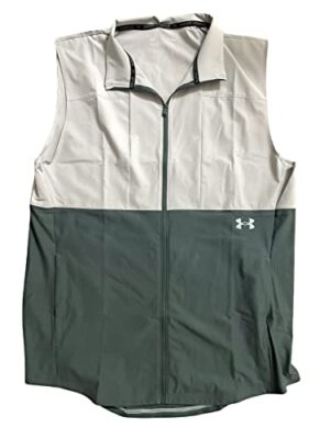 Under Armour Men's Vanish Hybrid Full-Zip Vest, Gray, Size Medium