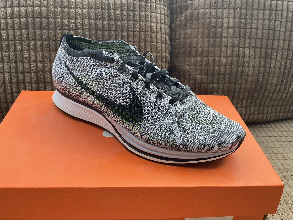 BNIB NIKE FLYKNIT RACER OREO 1.0 UK8 US9 EU42.5 526628 101 DEADSTOCK DS RARE NEW