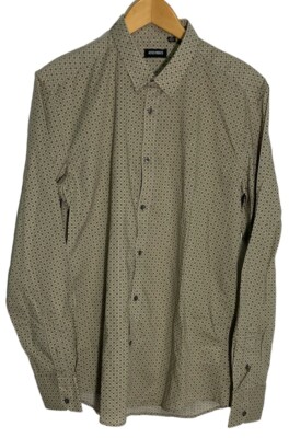 Antony Morato Shirt Men's 50/L Button Up Long Sleeve Geometric