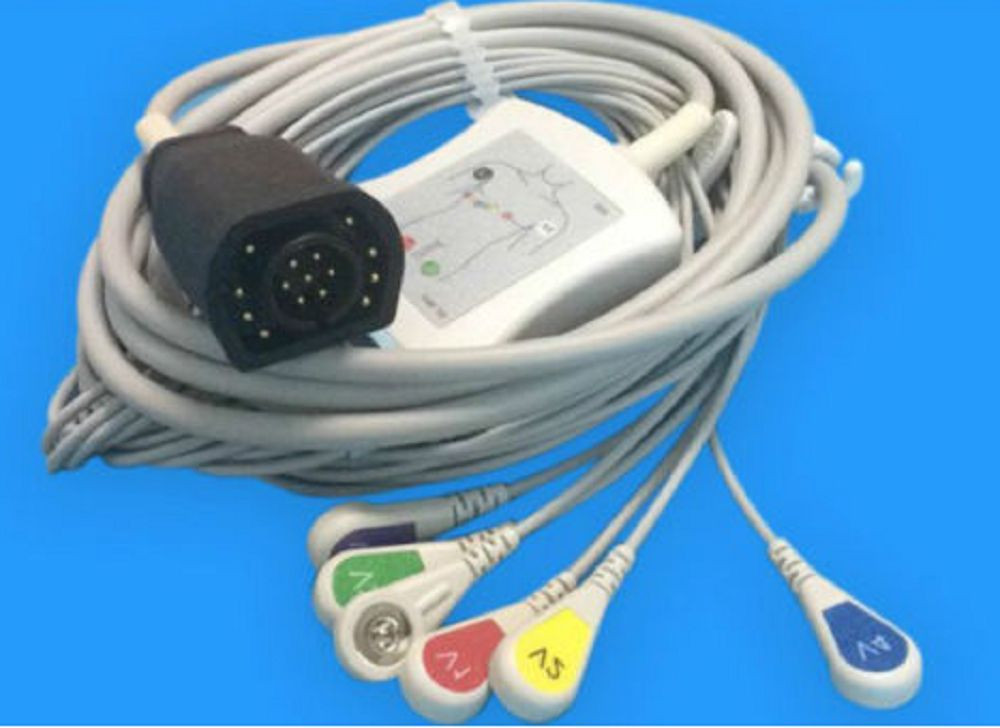 1set 10 Leads Compaible Zoll M And E Series ECG Cable AHA