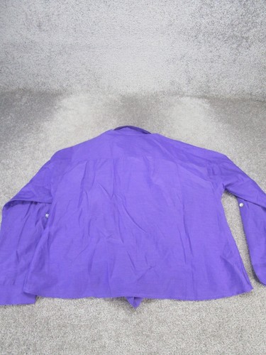 J. Jill Shirt Womens Small Purple Button Up Long Sleeve NEW - Picture 3 of 7