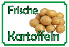 Blechschild, 20 x 30 cm, Frische Kartoffeln, Lebensmittel, Neu, OVP