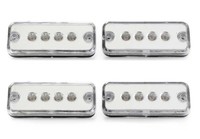 4 PCS 24V LED Seitenmarkierungsleuchten Weiß Marker Licht LKW AnhäNger