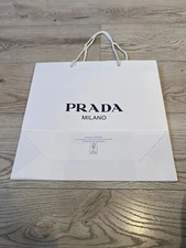 Prada White Gift Bag Shopping Bag Empty Medium