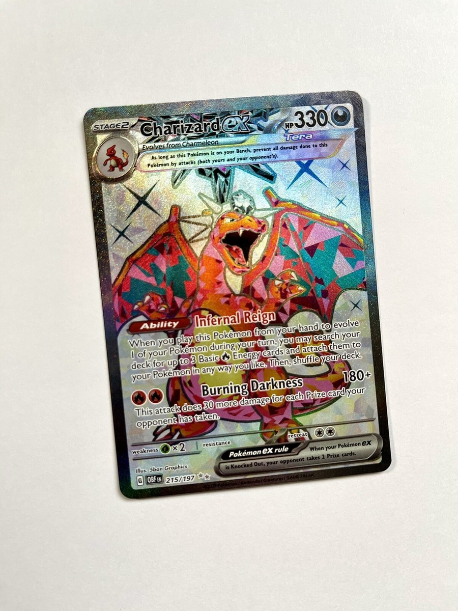 Charizard EX 215/197 Full Art NM Obsidian Flames Pokemon