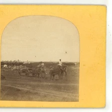 Elephant Drawn Wagon Secunderabad India Capt Allan N Scott Stereoview c1860