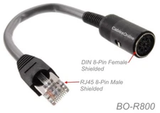 6-inch DIN 8-Pin Female to RJ45 8-Pin Male Shielded Powerlink B&O Adapter