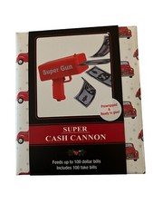 Make It Rain Money Machine Cash Gun Shooter Shoot Out 100pcs Replica Bills - Red