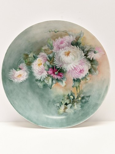 ANTIQUE ROSENTHAL BAVARIA WALL HANGING PLATTER BOWL HAND PAINTED FLORAL 15" - Picture 1 of 9