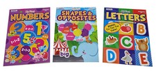 My First Numbers, Letters and Shapes Kids Coloring Book Activity Books Set of 3