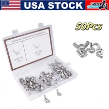 50pcs Wing Nut Assortment Set 5/16"-18 1/4"-20 304 Stainless Steel Wing Nuts USA