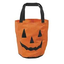 illumiNITE Safety Reflective Orange Halloween Jack-o'-latern Trick or Treat Bag